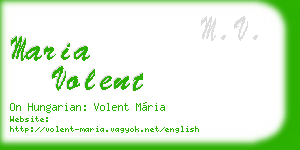 maria volent business card