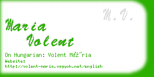 maria volent business card